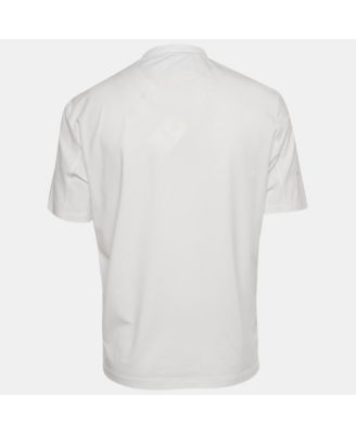 Men's White Jersey Applique Detail T-Shirt