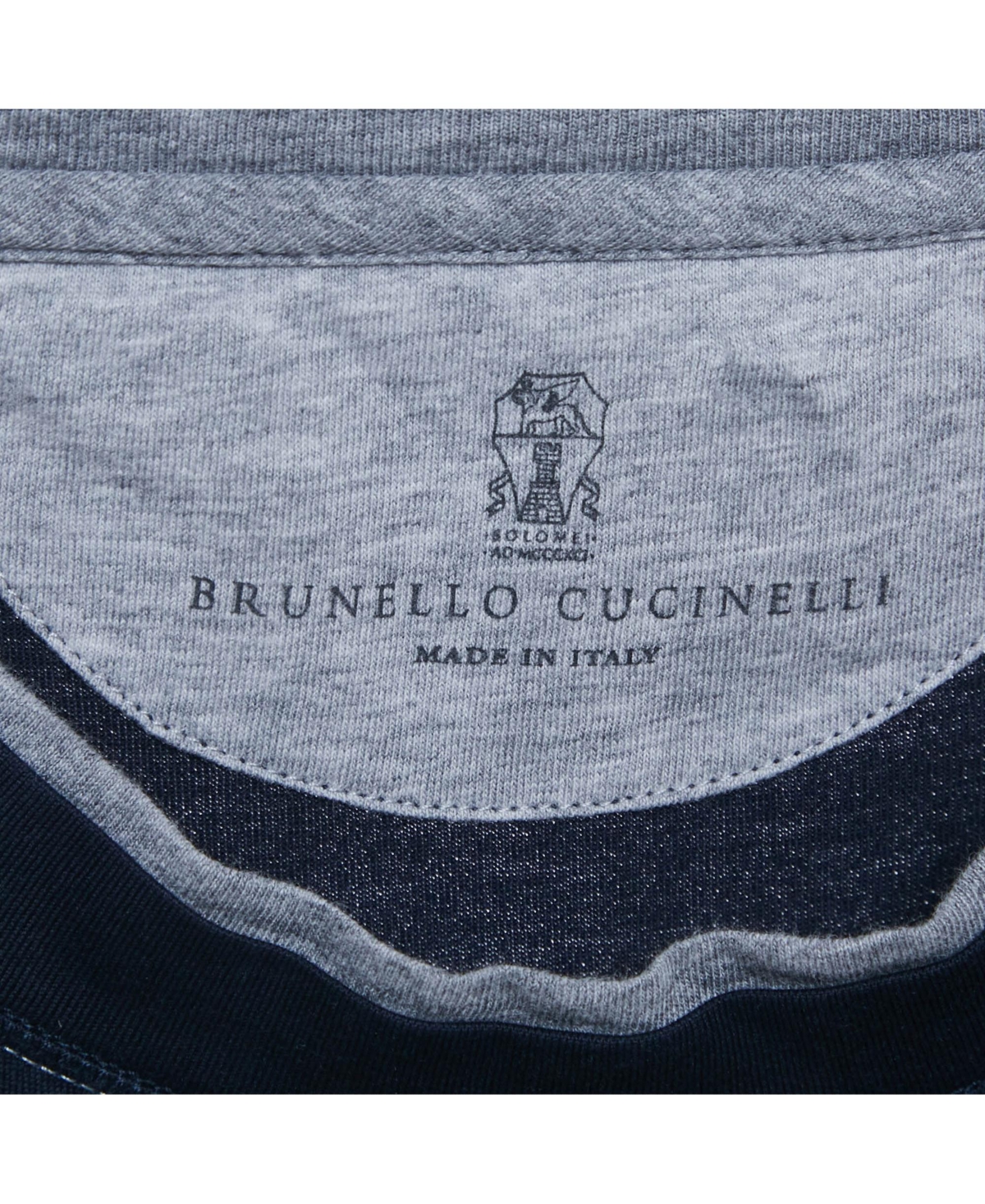 Pre-Owned Brunello Cucinelli Men's Blue Jersey Crewneck T-Shirt