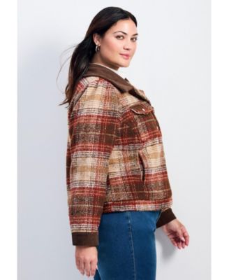 Women's Joss Plaid Cropped Jacket