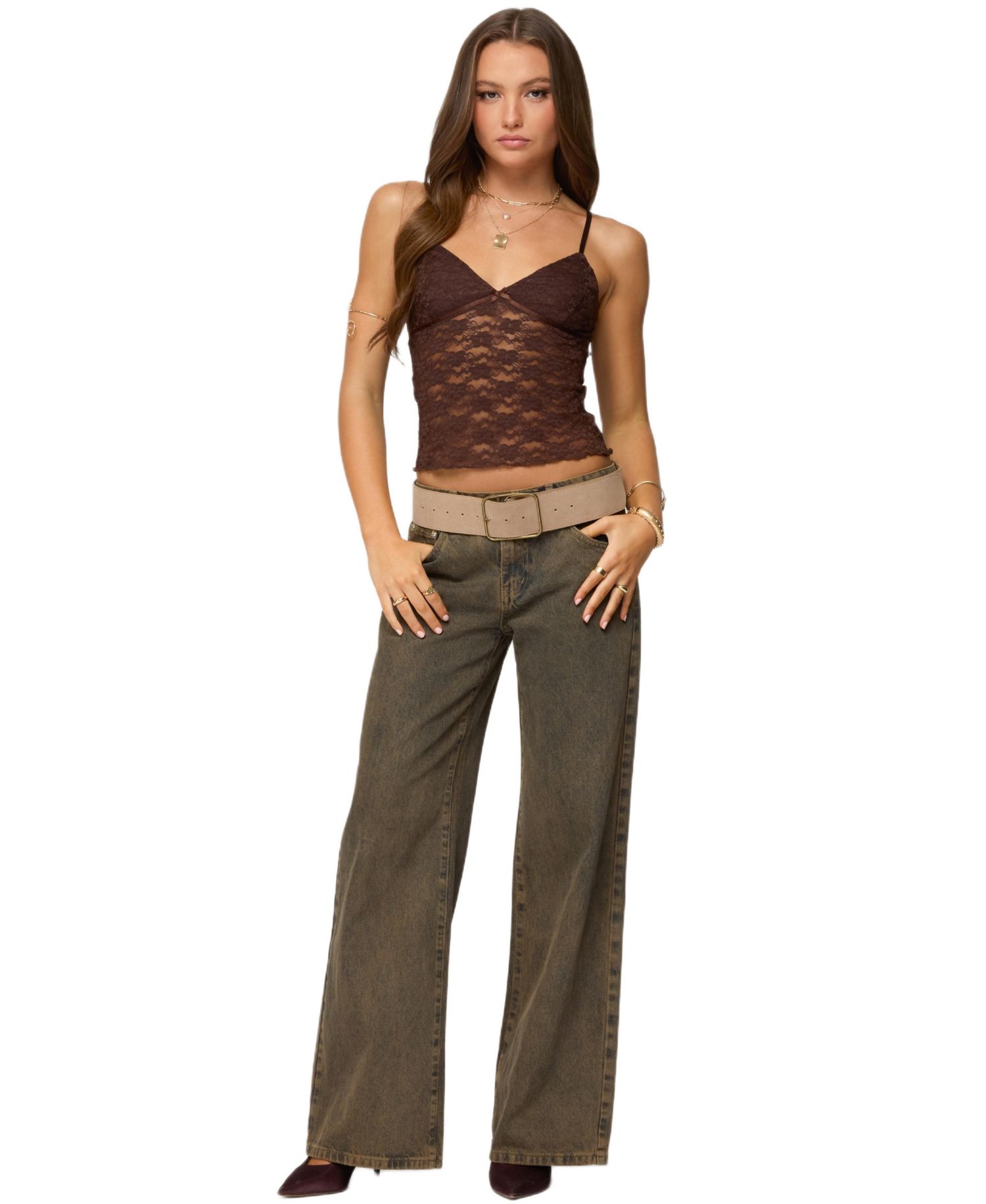 Women's Eira Sheer Lace Tank Top