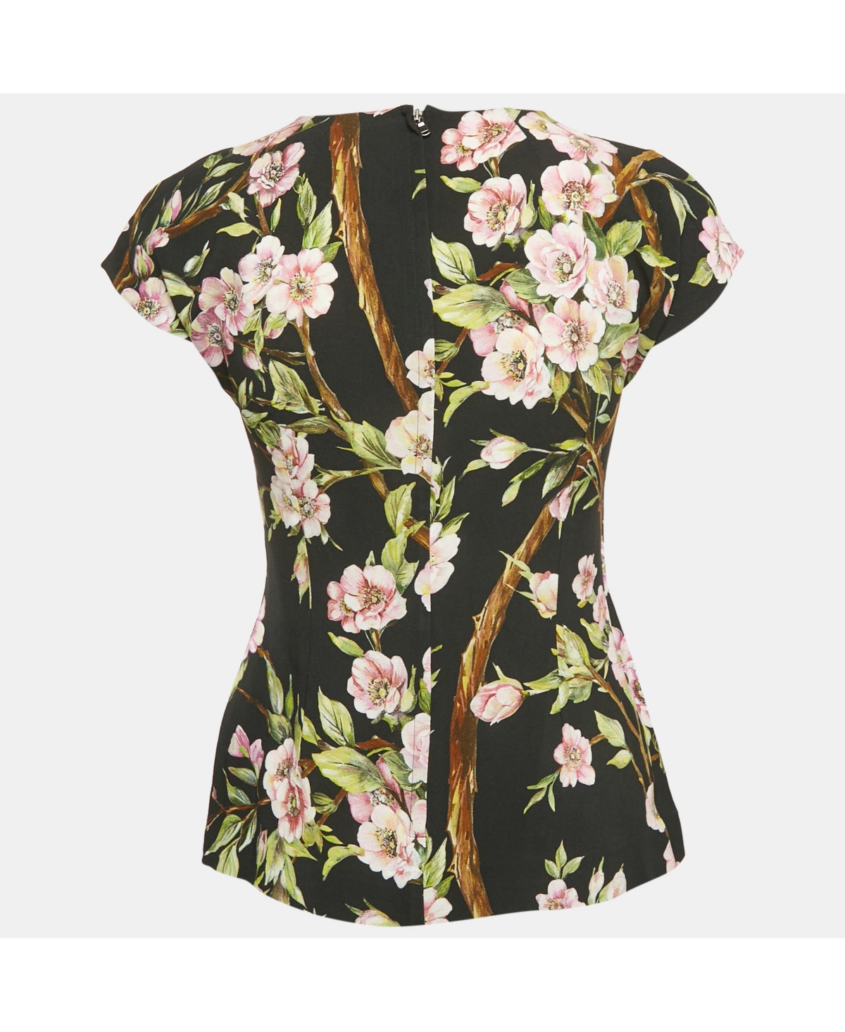 Pre-Owned Dolce & Gabbana Women's Floral Print Crepe Top