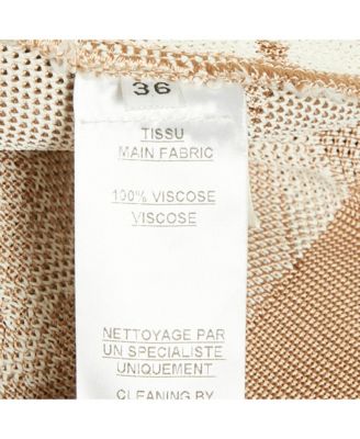 Women's Beige/white Zebra Pattern Jacquard Knit Drawstring Detail Cardigan