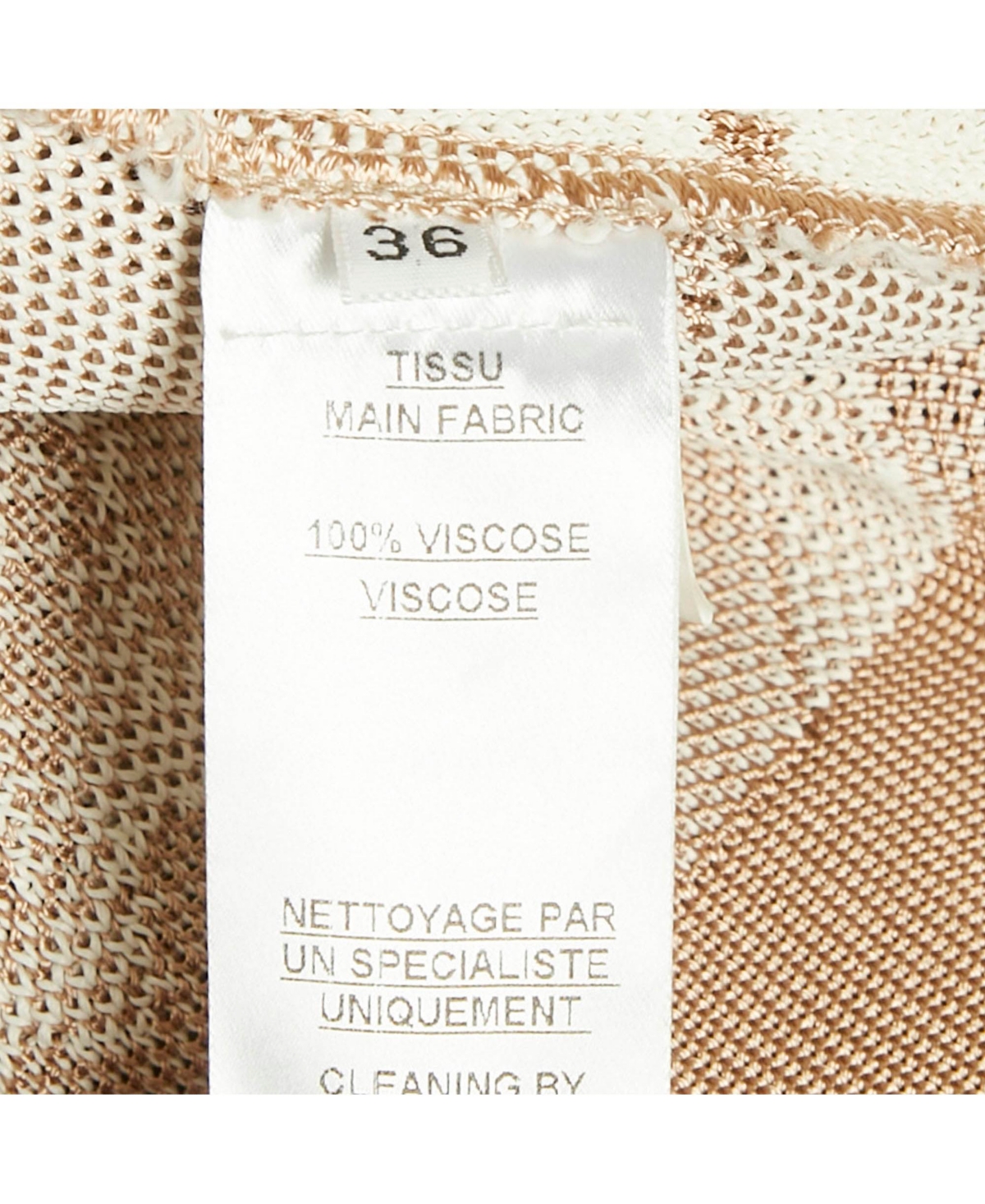 Pre-Owned Balmain Women's Beige/white Zebra Pattern Jacquard Knit Drawstring Detail Cardigan