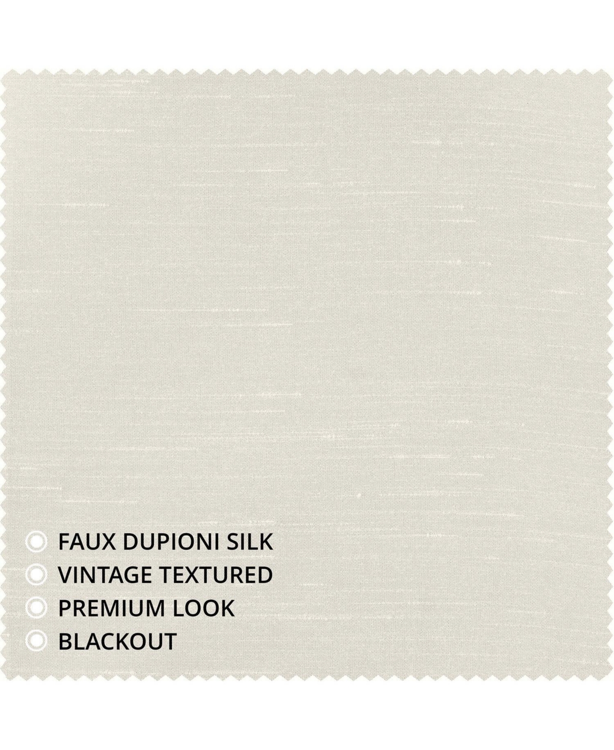 Half Price Drapes Off White Ruched Vintage Textured Faux Dupioni Silk Curtain