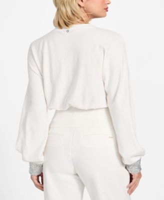 Women's Posa Long-Sleeve Bling Cuff Sweater