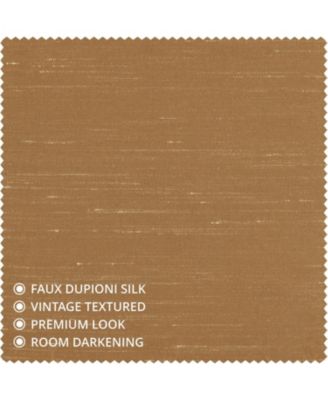 Vintage Textured Faux Dupioni Silk Curtain