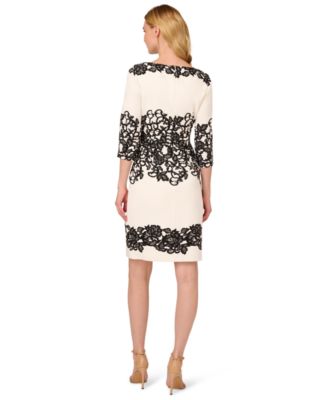 Women's Lace-Print Sheath Dress