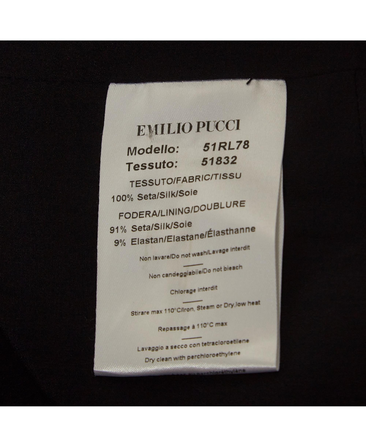 Pre-Owned Emilio Pucci Women's Black Pinstripe Silk Short Shift Dress