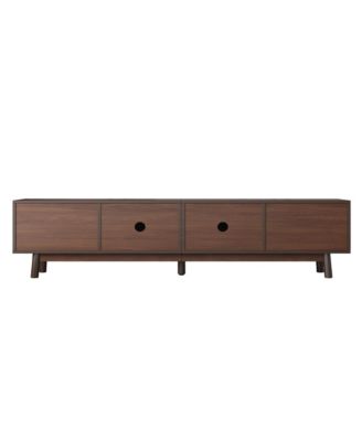Modern Storage Cabinet Farmhouse TV Stand with Sliding Doors and Drawer