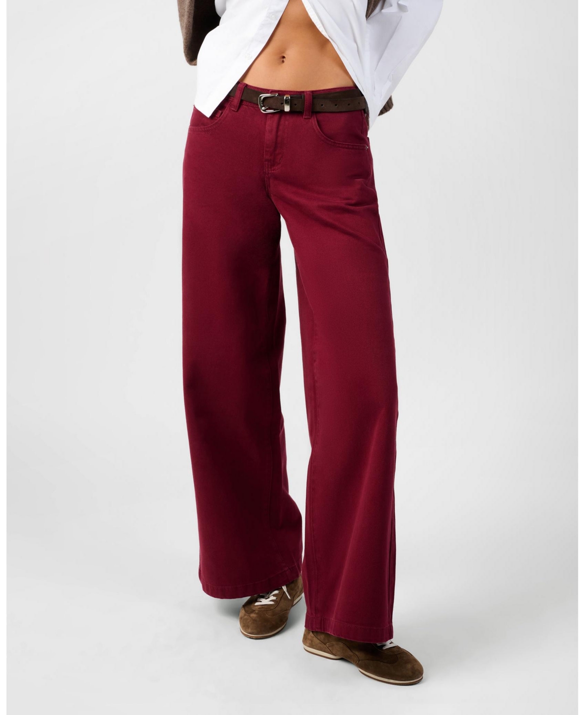 WeWoreWhat Women's Relaxed Low Rise Baggy Pants