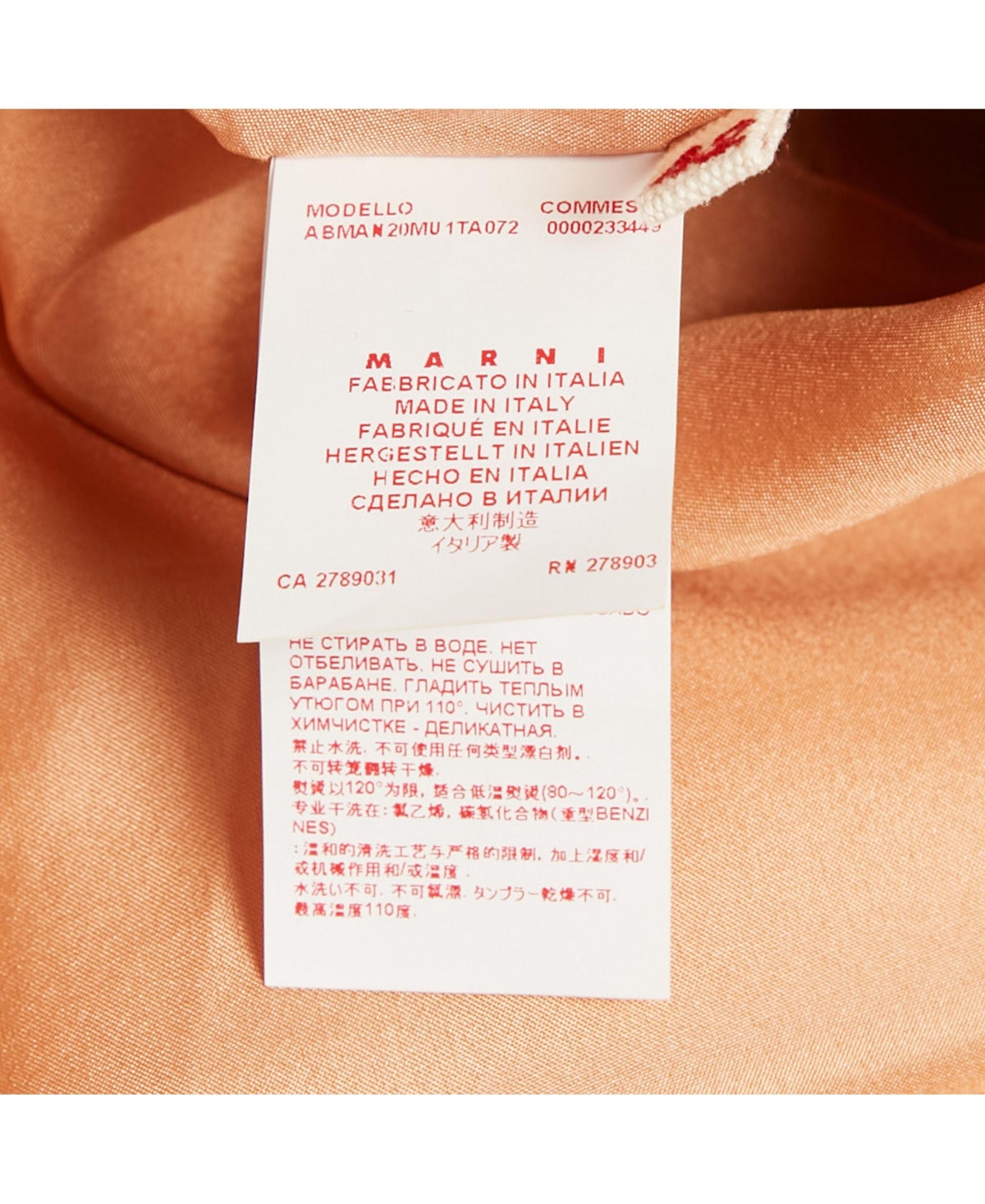 Pre-Owned Marni Women's Orange Crepe Pleated Sleeveless Short Dress