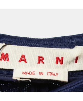 Women's Navy Blue Jacquard Bow Detail Sleeveless Short Dress