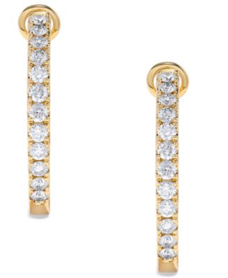 Diamond Hoop Earrings (5/8 ct. t.w.) in 14k Yellow Gold (also in 14k White Gold)