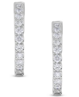 Diamond Hoop Earrings (1 ct. t.w.) in 14k White Gold