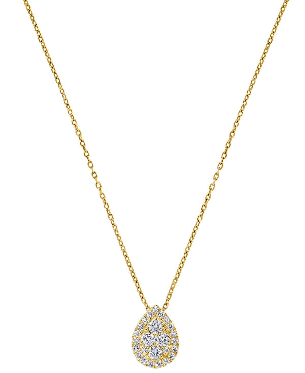 Macy's Diamond Pendant Necklace (1/3 ct. t.w.) in 14k Yellow Gold (also in 14k White Gold) - Yellow Gold