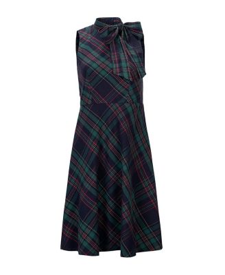 Women's Organic Sleeveless Bow Neck Dress