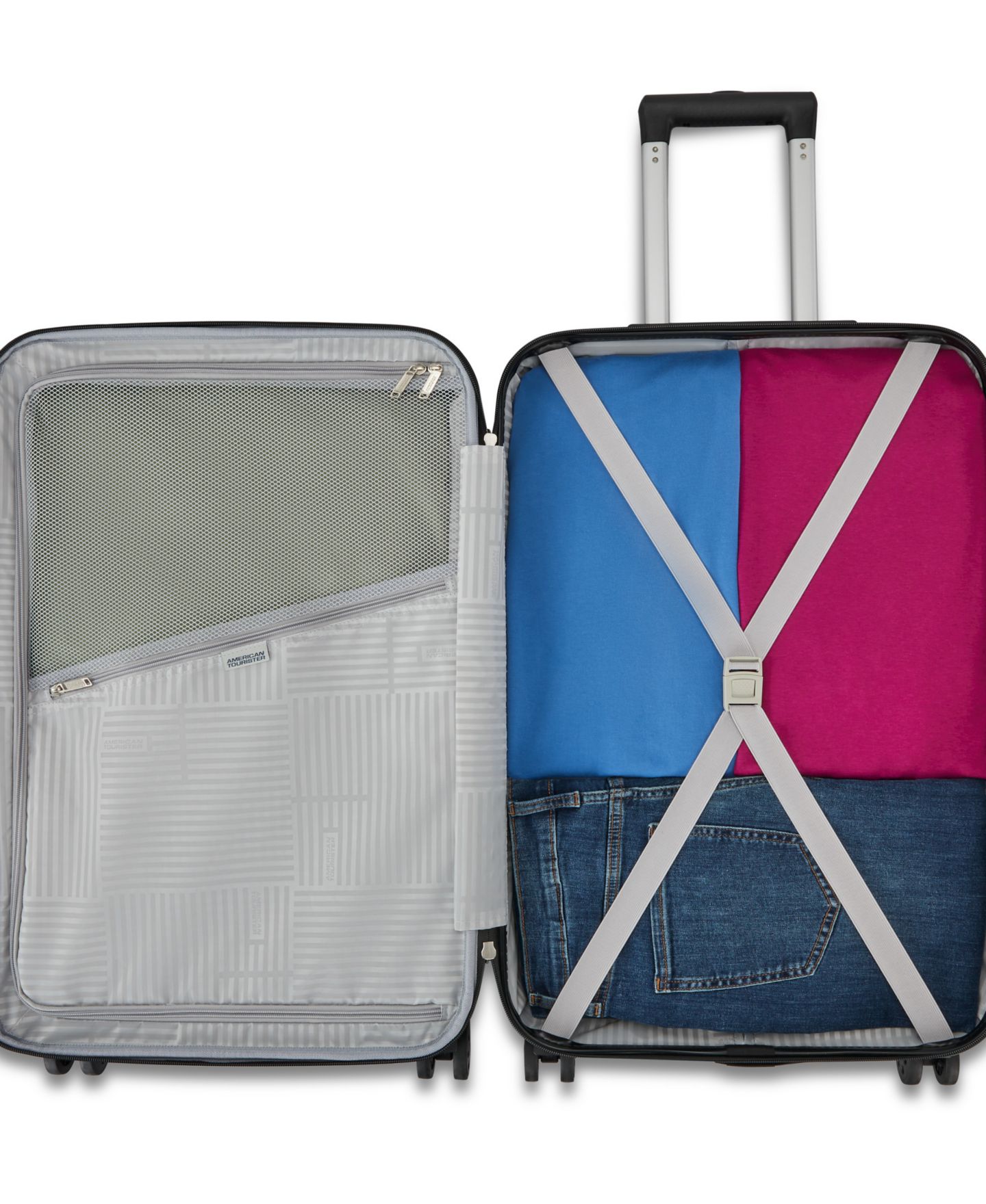Чемоданы American Tourister Kontour 2-Pc. Spinner Luggage Set, цвет: Чёрный — фото 8