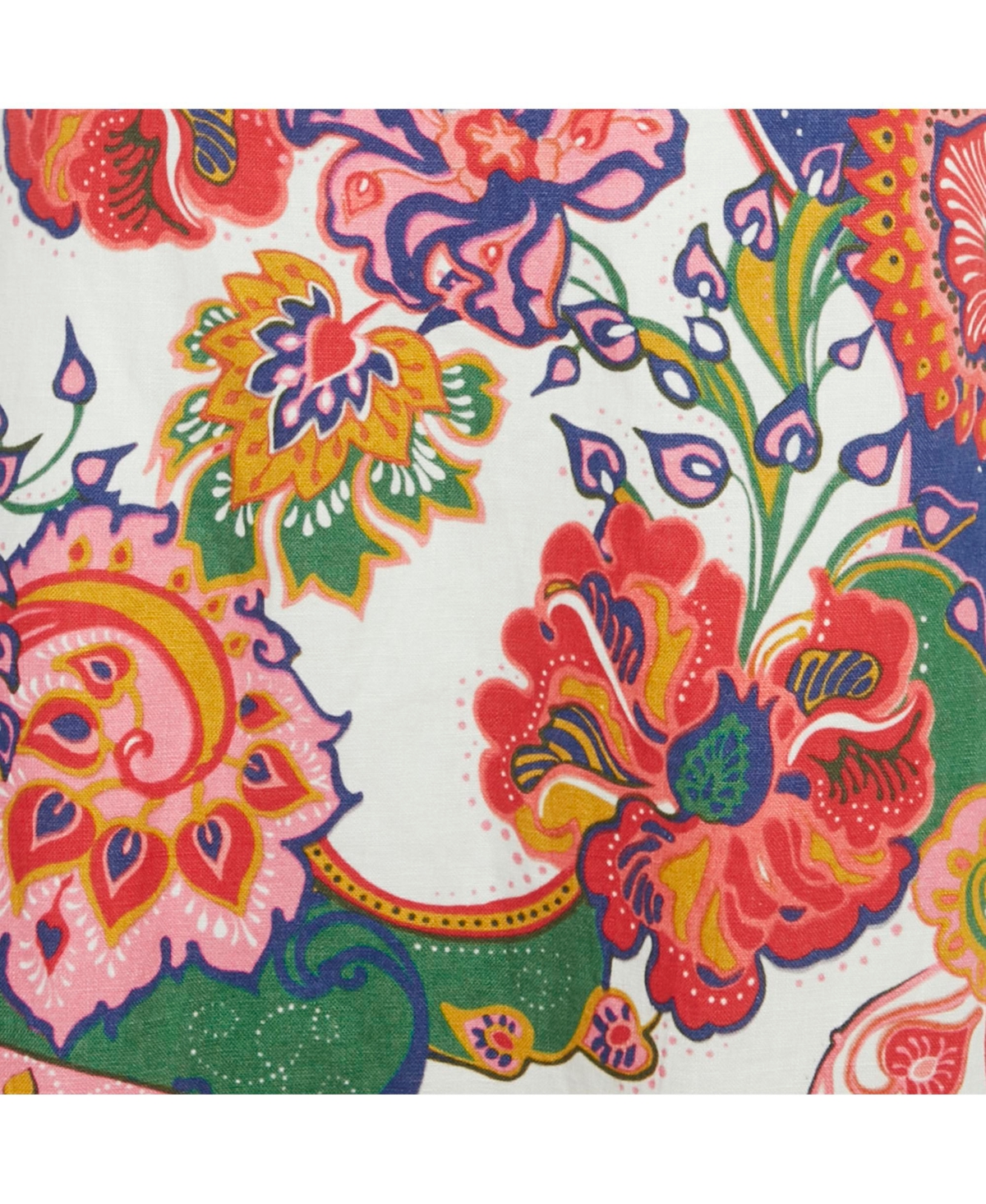 Pre-Owned Zimmermann Women's Multicolor Printed Linen Lovestruck Ruffled Dress