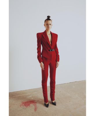 Women's Wool-Blend Fitted Blazer