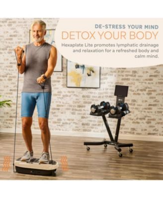 HexaPlate Lite Vibration Plate Exercise Machine – Full Body Vibrating Platform for Lymphatic Drainage, Recovery & Muscle Toning