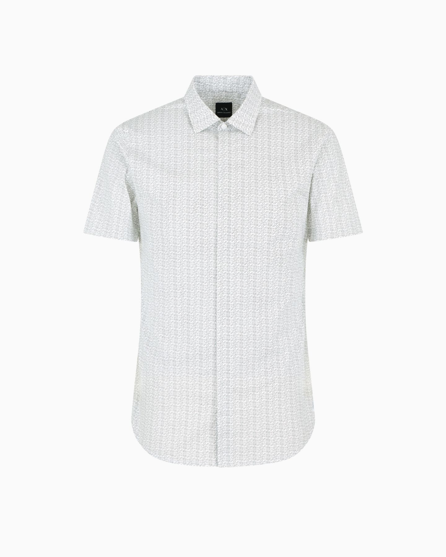 Мужская рубашка A|X Armani Exchange AX Logo, цвет: Молочный белый — фото 6