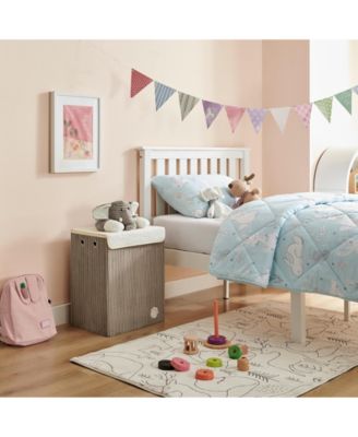 Collapsible Corduroy Kids Plush Laundry Hamper Toy Storage