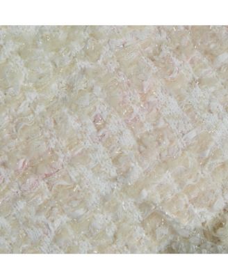 Women's White Tweed Button Detail Pencil Skirt