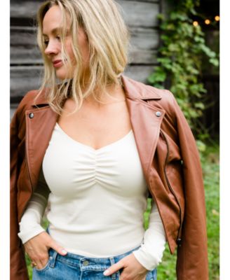 Plus Size Maha Leather Jacket