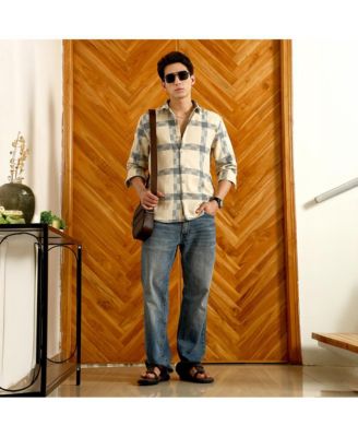 Men's Checkered Cotton Blend Full Sleeve Shirt