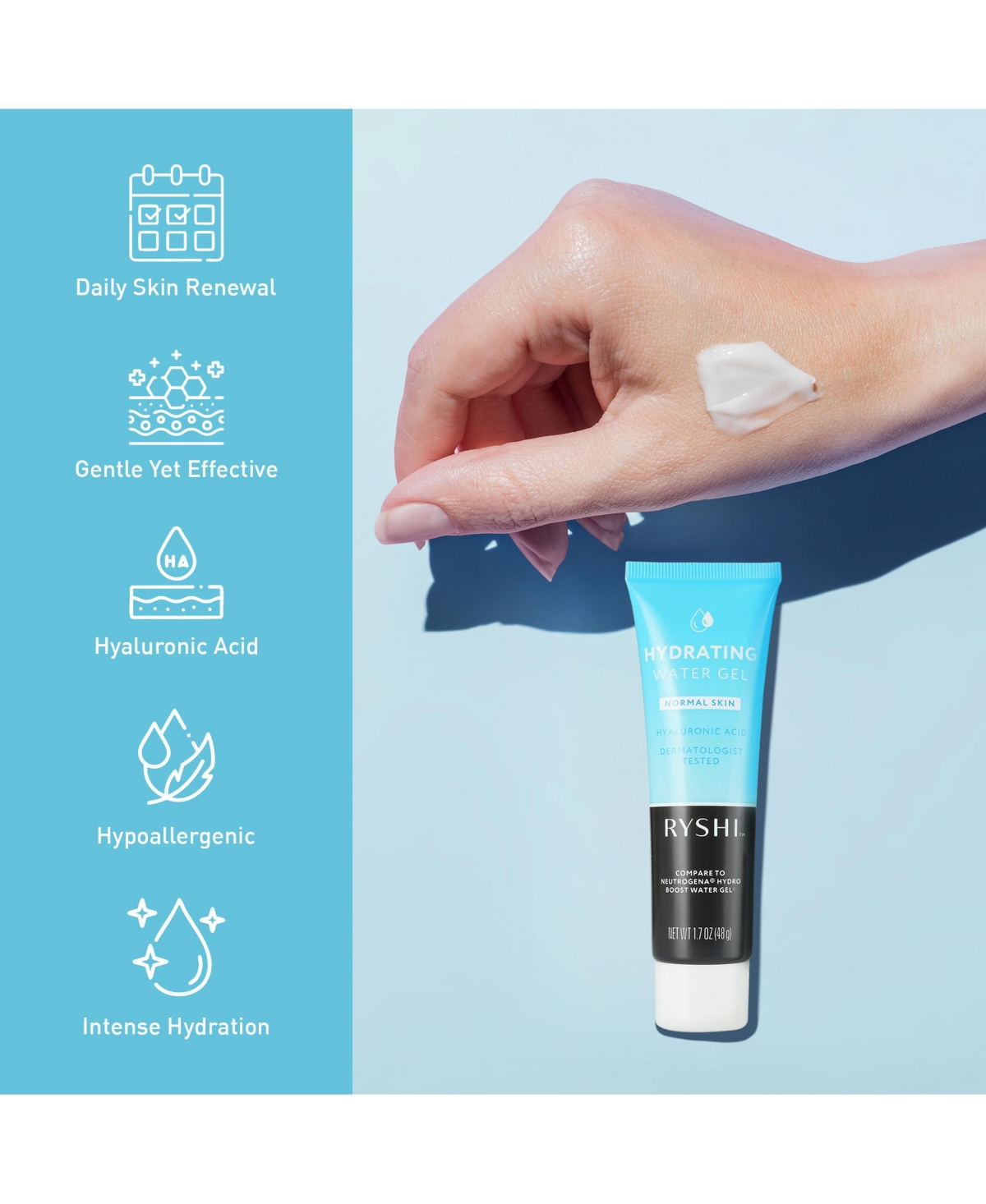 Pursonic Hydrating Gel Cream – Deep Moisture for Normal Skin With Hyaluronic Acid