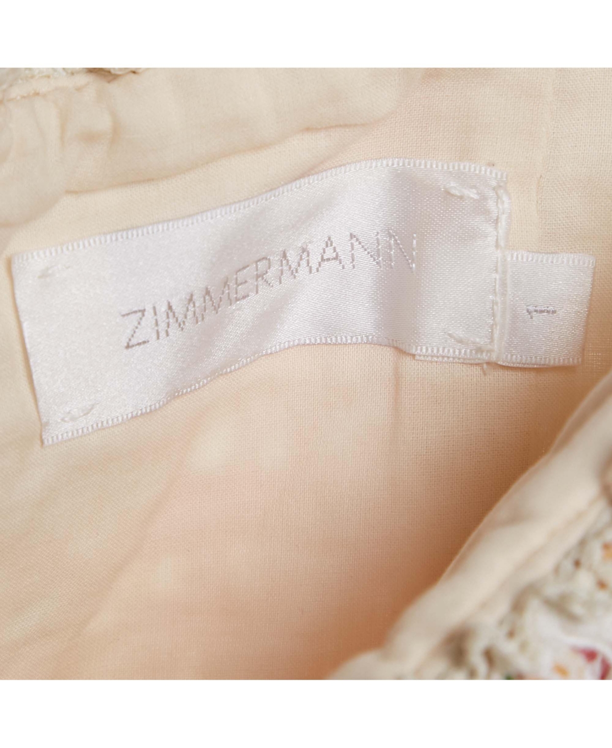 Pre-Owned Zimmermann Women's White Floral Print Cotton Off-Shoulder Heathers Dress