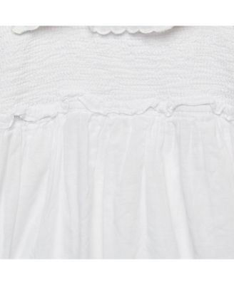 Women's White Embroidered Cotton
