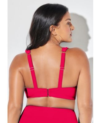 Women's Bra Drape Front Underwire Bikini Top