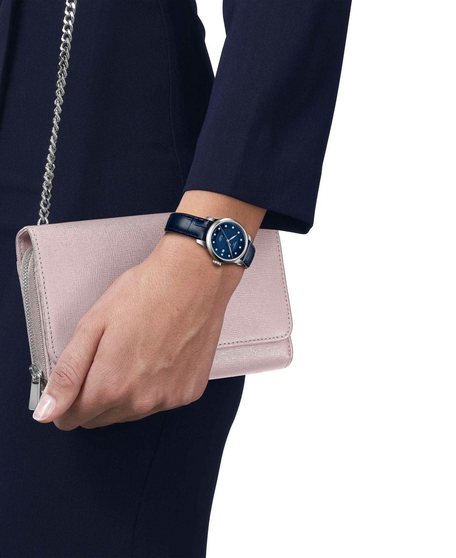 Women's Blue Leather Bracelet Watch, 29mm