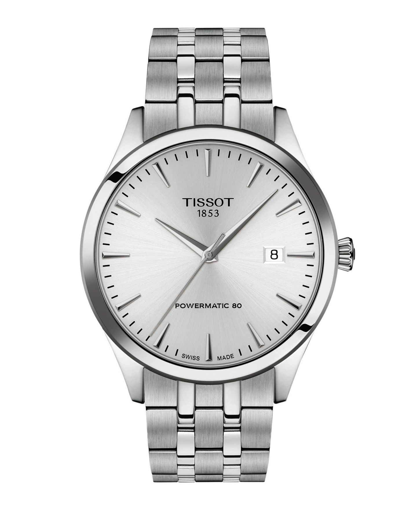 Мужские часы Tissot Gray Stainless Steel Bracelet Watch, 40mm — фото 1