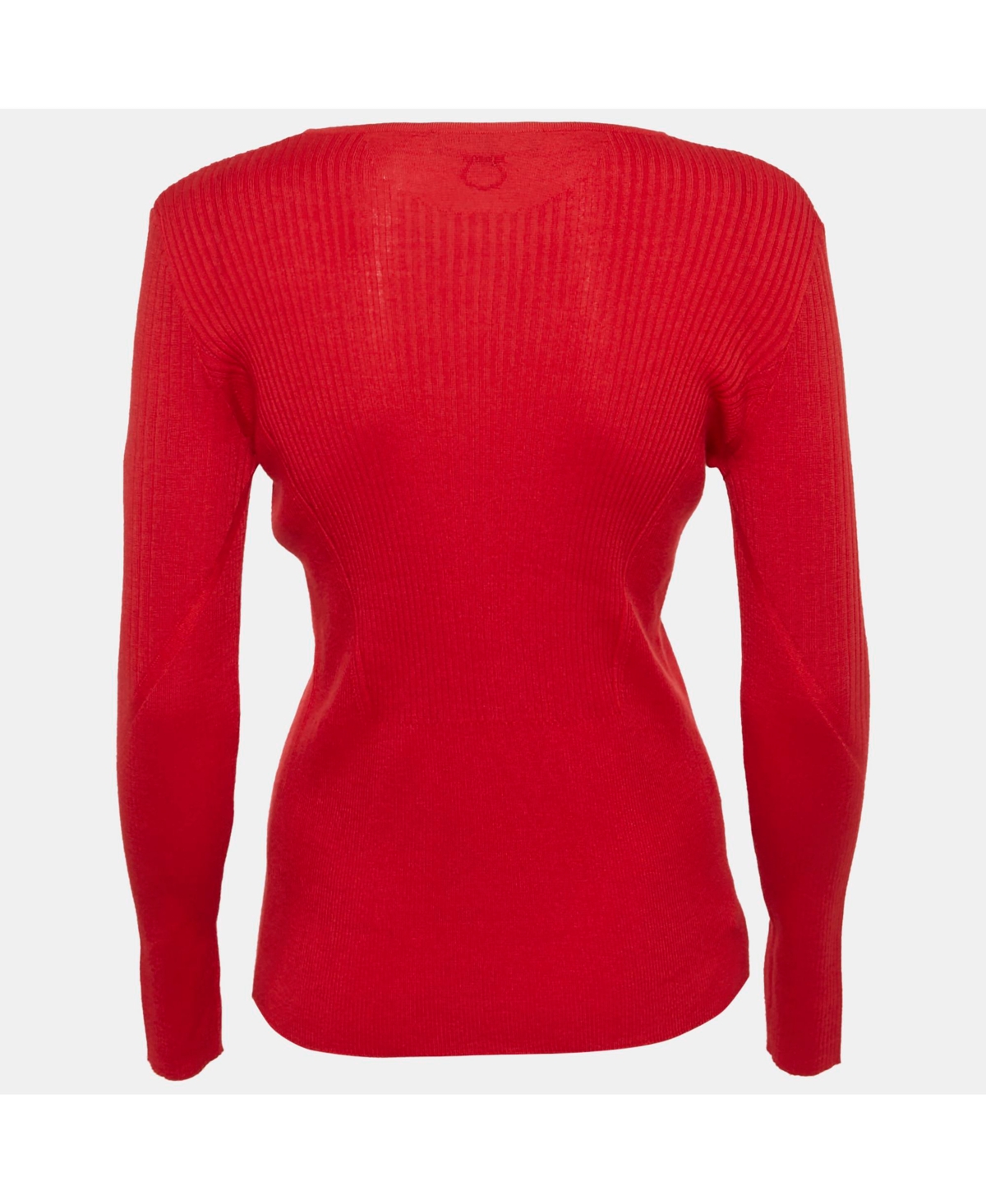 Pre-Owned Salvatore Ferragamo Women's Red Cashmere & Silk Knit Jumper