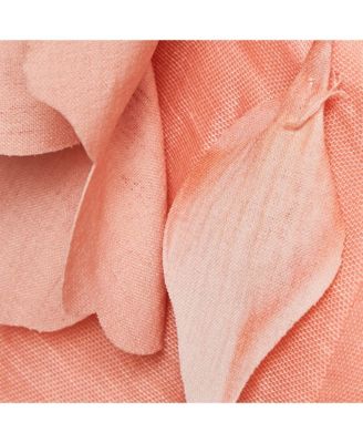 Women's Coral Pink Linen Blend Natura Strapless Mini Dress