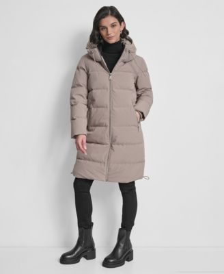 Women's Stand Collar Zipper Puffer Coat