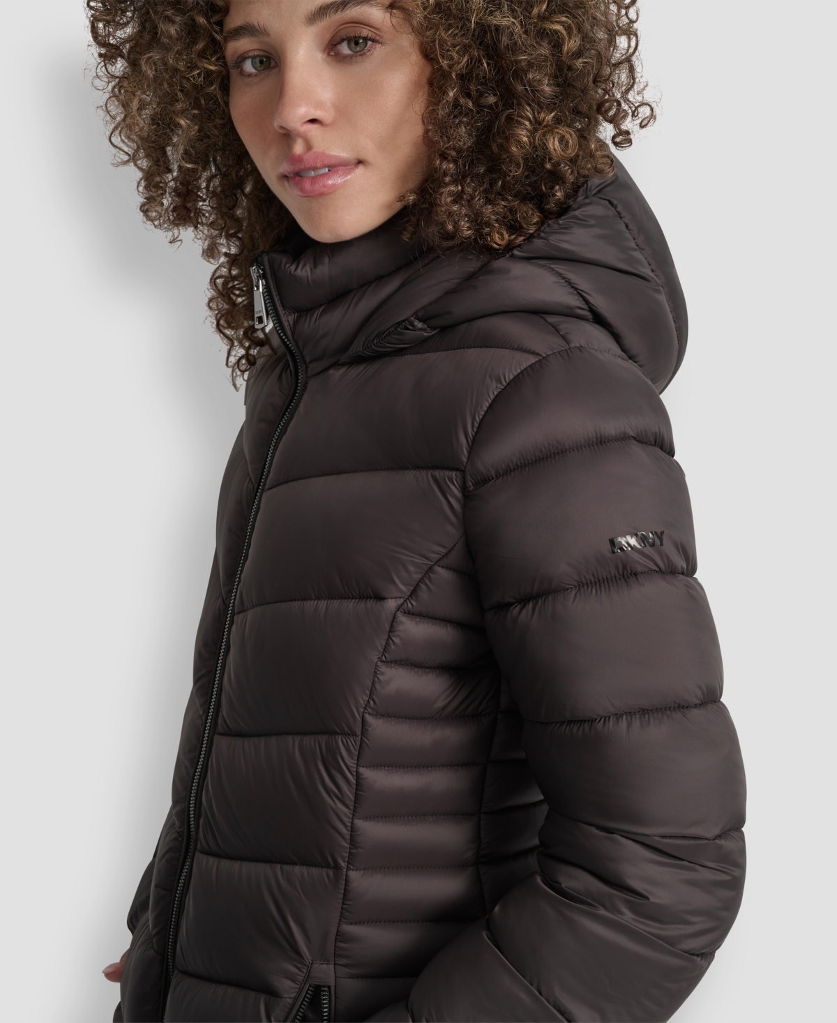 Dkny Women's Zip-Front Long Coat