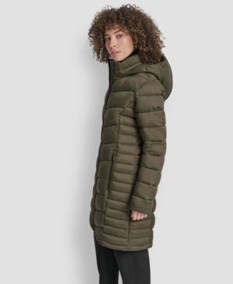 Women's Zip-Front Long Coat