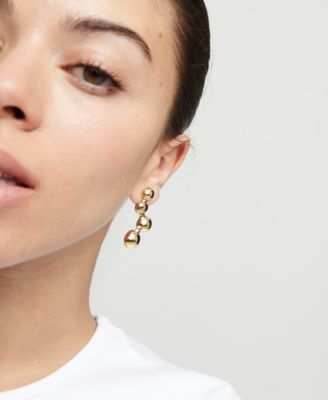 High-Shine Gold "Bubble" Drop Earrings