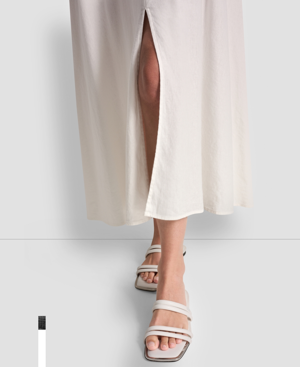 Dkny Jeans Women's Knotted Strap V-Neck A-Line Dress