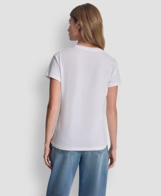 Women's Stacked Eyelet Logo Crewneck T-Shirt