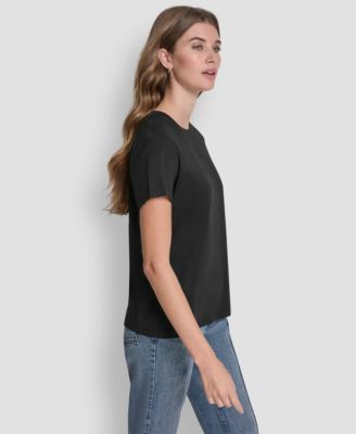 Women's Stacked Eyelet Logo Crewneck T-Shirt