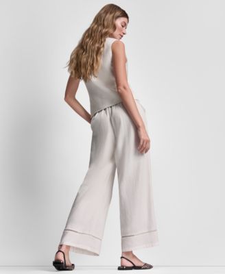 Women's Crewneck Button-Front Vest