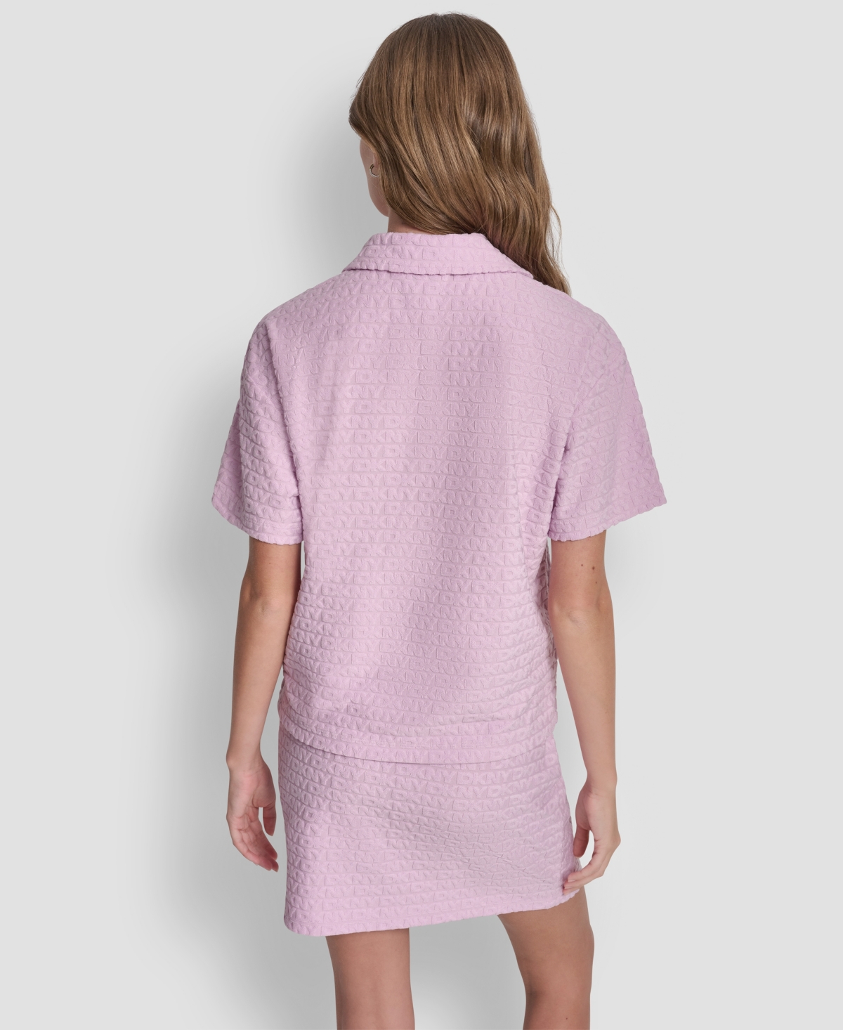 Dkny Jeans Women's Boxy Polo Collared T-Shirt