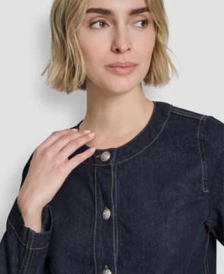 Women's Crewneck Denim Jacket