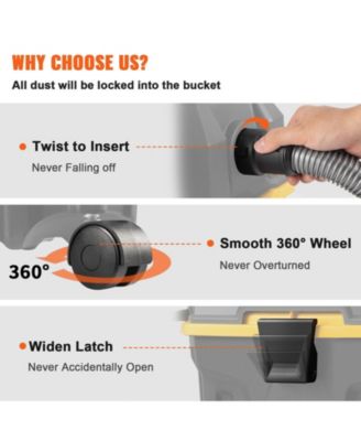 Wet Dry Vac, 4 Gal 5 Peak HP, 3-in-1 Shop Vacuum with Blower, Portable Attachments for Floor, Upholstery, Gaps, Car Cleaning, ETL Listed