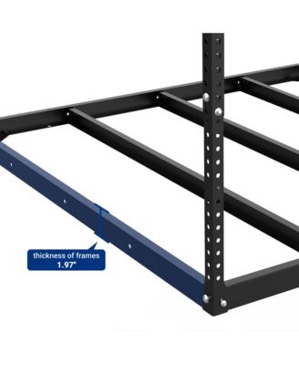 Max Series Frame 48 in. W x 96 in. D x 24 - 40 in. H Black Heavy Duty Ceiling Mounted Overhead Garage Storage Rack-GR48FBMAX-E