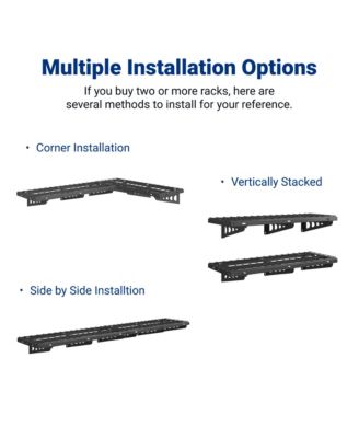 Heavy Duty Garage Wall Shelf MAX Series, Black — 40" X 16"